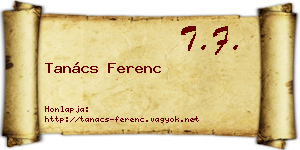 Tanács Ferenc névjegykártya